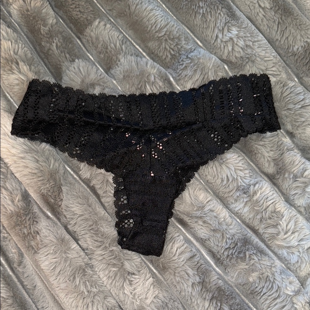 Victoria's Secret Black Lace Cheeky Panty